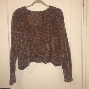 Crop sweater in Mauve